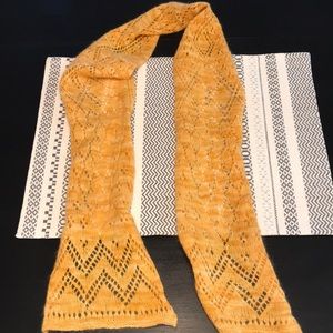 Scarf Mustard Knit Yellow